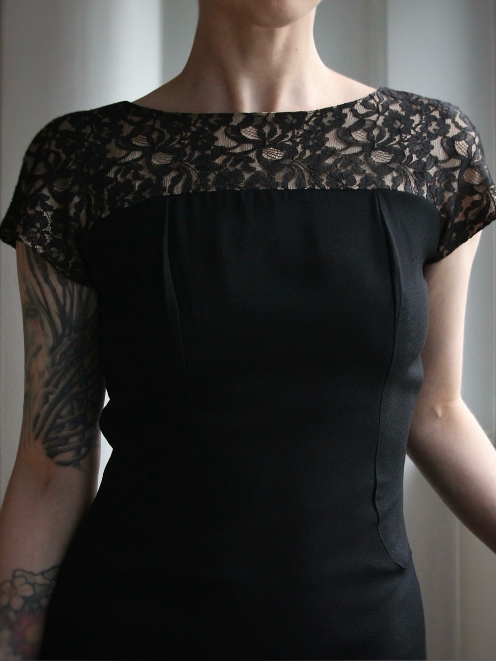 1960's Marjorie Hamilton Vancouver Nude Illusion Sheath Dress